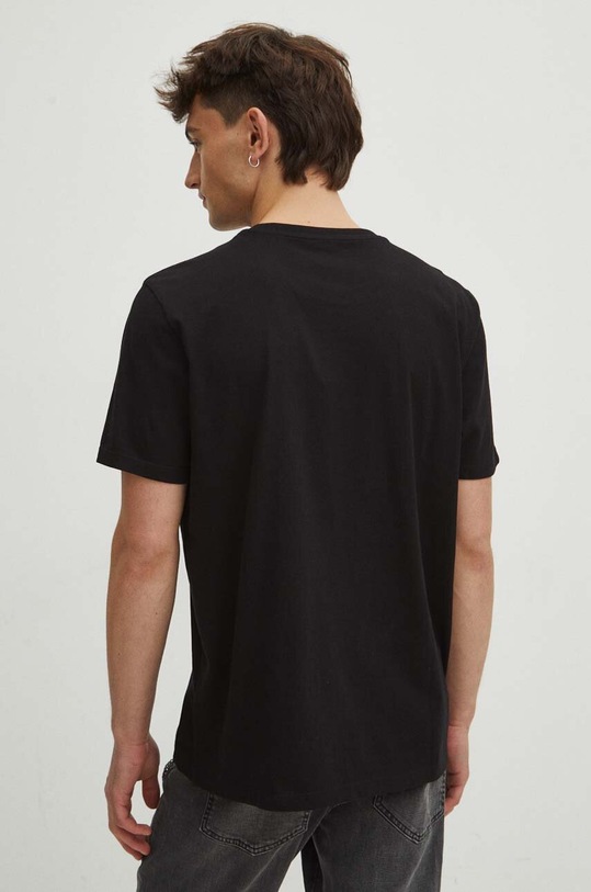 T-shirt bawełniany męski by Magda Kubiak - Dziki Las collages, Grafika Polska kolor czarny czarny RS24.TSM466