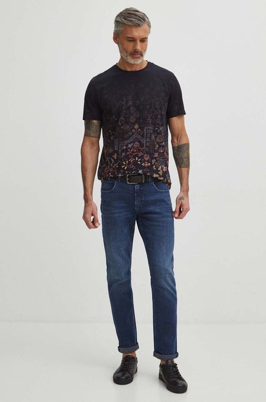 T-shirt bawełniany męski wzorzysty kolor multicolor RS24.TSM501 multicolor RS24