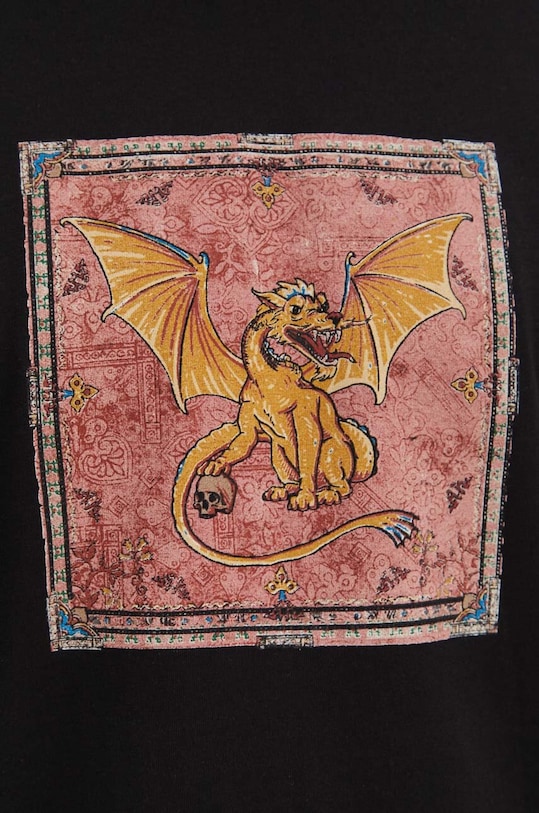 T-shirt bawełniany męski z nadrukiem kolor czarny RS24.TSM503 czarny