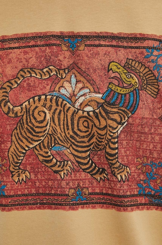 Bavlnené tričko pánske béžová farba RS24.TSM507 béžová