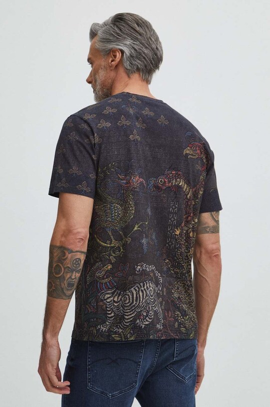 Odzież T-shirt bawełniany męski wzorzysty kolor multicolor RS24.TSM508 multicolor