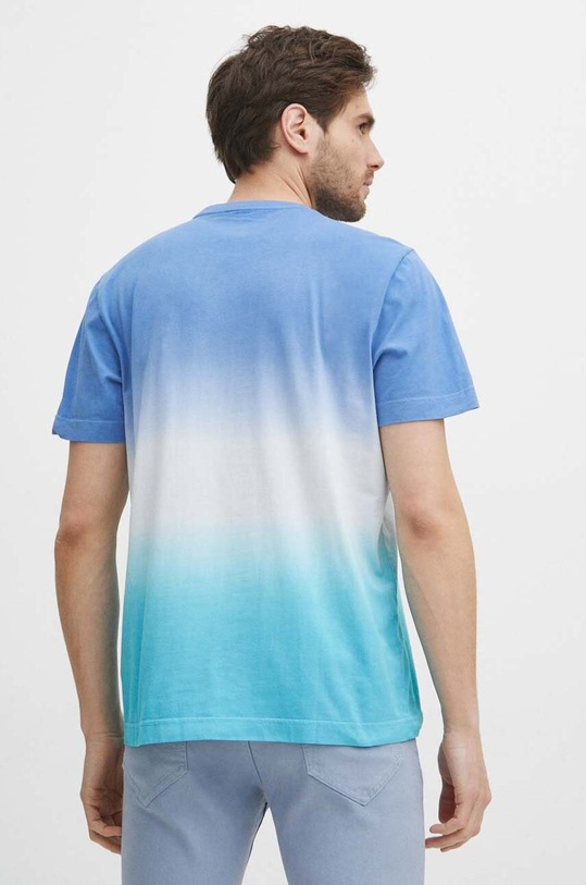 T-shirt bawełniany męski z kolekcji Jerzy Nowosielski x Medicine kolor niebieski niebieski RS24.TSM678