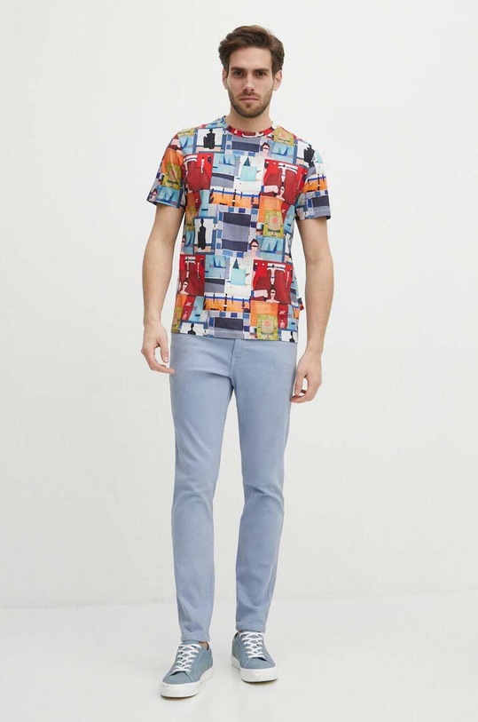 Odzież T-shirt bawełniany męski z kolekcji Jerzy Nowosielski x Medicine kolor multicolor RS24.TSM679 multicolor