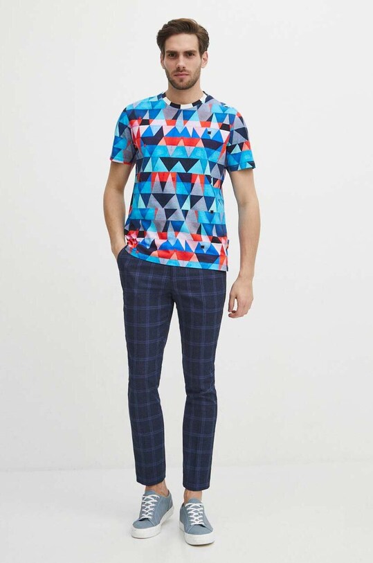 Odzież T-shirt bawełniany męski z kolekcji Jerzy Nowosielski x Medicine kolor multicolor RS24.TSM681 multicolor
