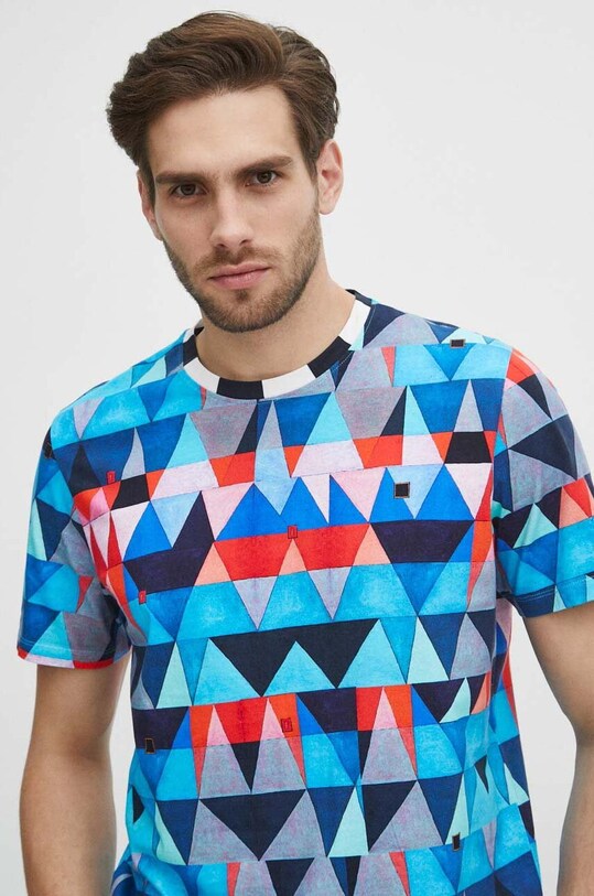 T-shirt bawełniany męski z kolekcji Jerzy Nowosielski x Medicine kolor multicolor RS24.TSM681 multicolor