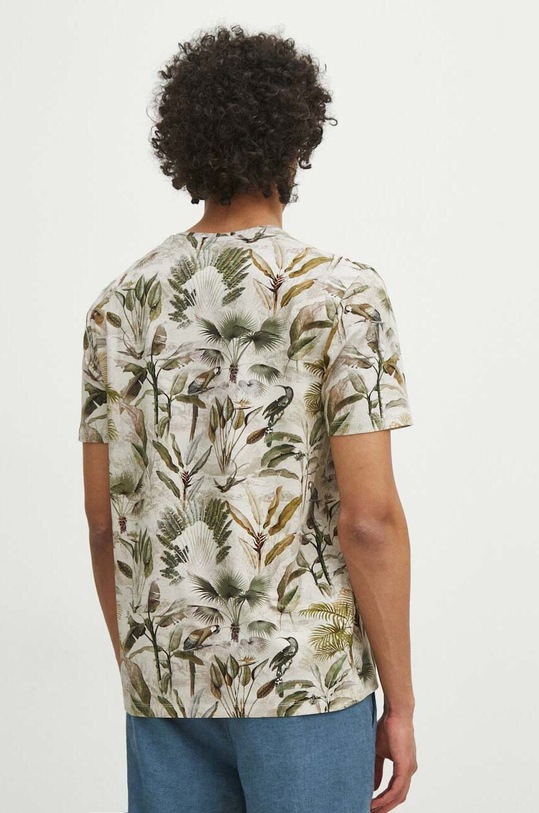 Odzież T-shirt bawełniany męski kolor beżowy RS24.TSM700 beżowy