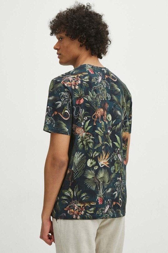 Odzież T-shirt bawełniany męski z domieszką elastanu wzorzysty kolor multicolor RS24.TSM701 multicolor