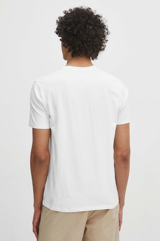 Odzież T-shirt bawełniany męski kolor beżowy RS24.TSM704 beżowy