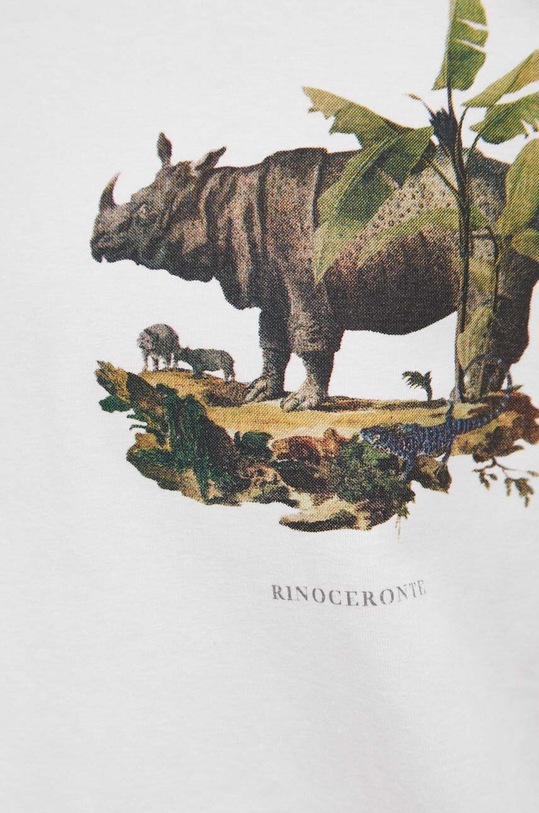 T-shirt bawełniany męski kolor beżowy RS24.TSM704 beżowy