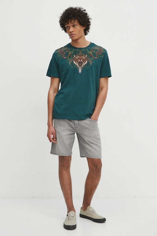 Medicine t-shirt bawełniany RS24.TSM706 turkusowy RS24