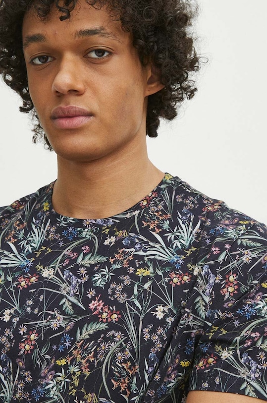 T-shirt bawełniany męski kolor granatowy RS24.TSM720 granatowy RS24