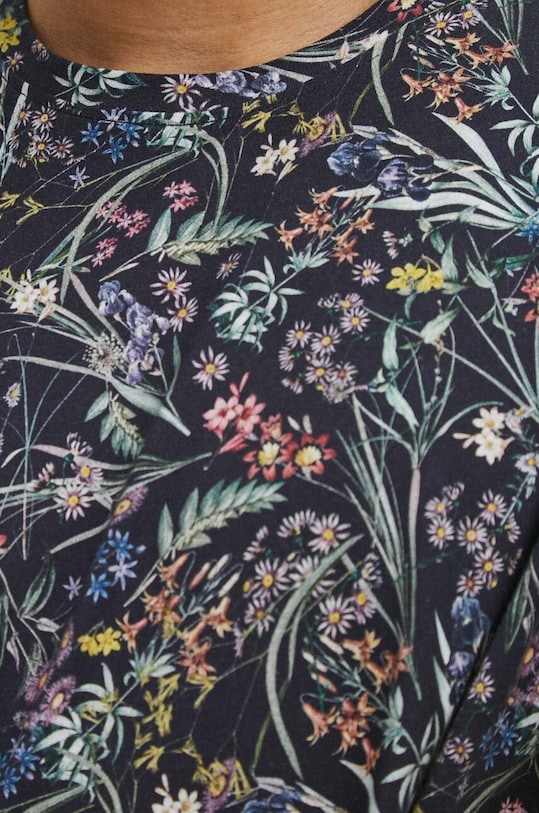 T-shirt bawełniany męski kolor granatowy granatowy RS24.TSM720