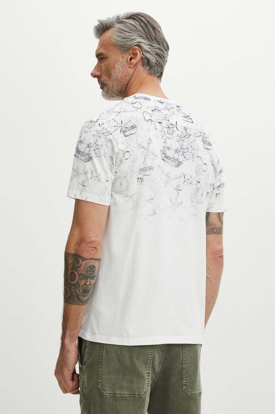 Odzież T-shirt bawełniany męski kolor biały RS24.TSM807 biały
