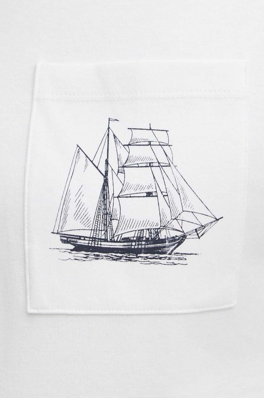 T-shirt bawełniany męski z nadrukiem kolor biały RS24.TSM811 biały