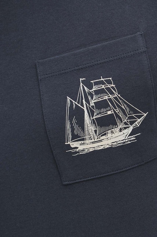 T-shirt bawełniany męski kolor granatowy RS24.TSM811 granatowy
