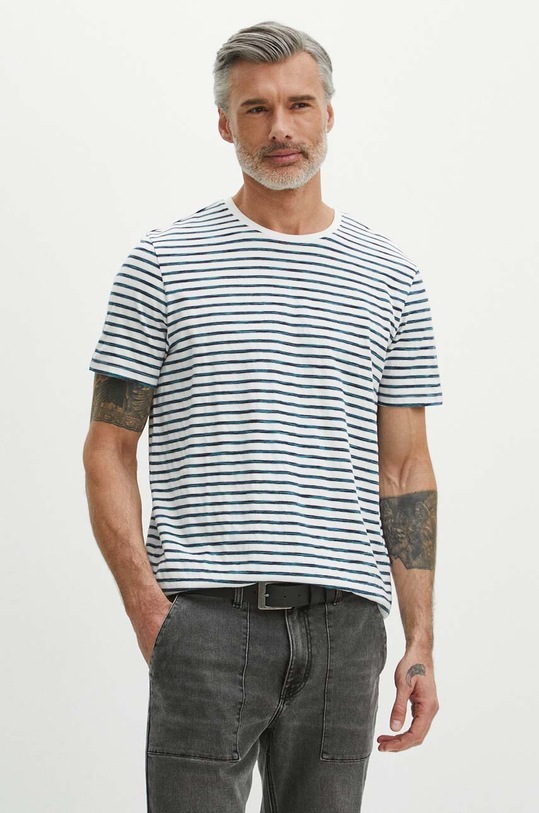 Bavlnené tričko pánske biela farba regular biela RS24.TSM813