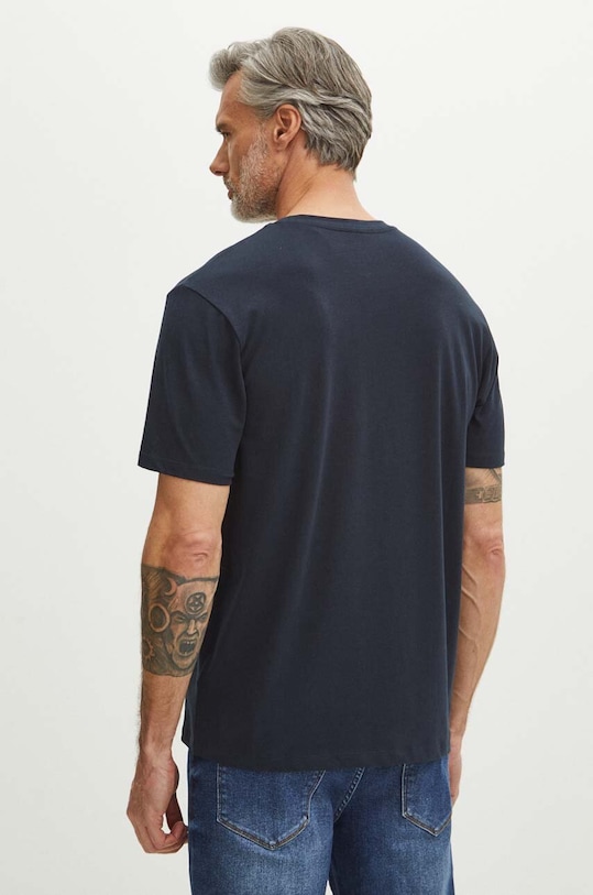 T-shirt bawełniany męski z kolekcji Jane Tattersfield x Medicine kolor granatowy granatowy RS24.TSM850