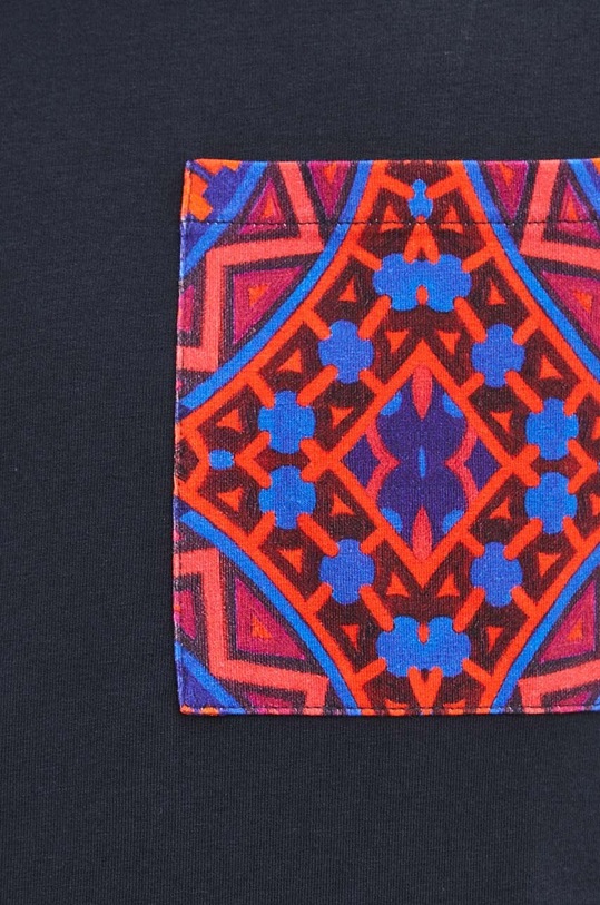 Bavlnené tričko pánske s prímesou elastanu z kolekcie Jane Tattersfield x Medicine tmavomodrá farba RS24.TSM850