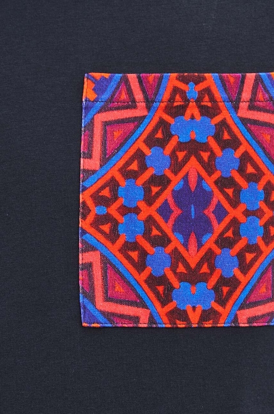 T-shirt bawełniany męski z kolekcji Jane Tattersfield x Medicine kolor granatowy RS24.TSM850