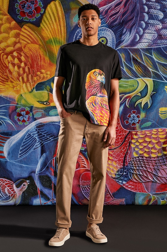 Medicine t-shirt bawełniany nadruk czarny RS24.TSM852