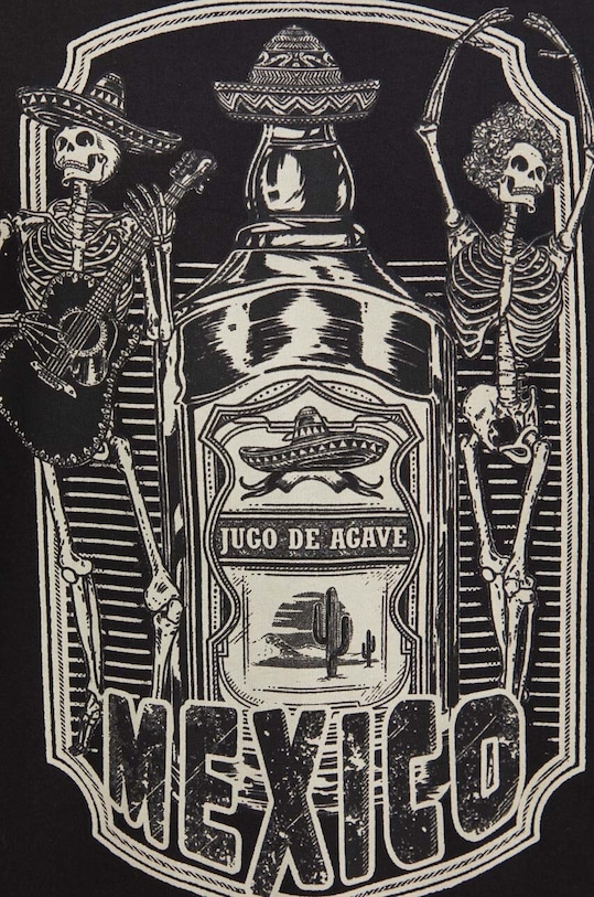 Bavlněné tričko černá barva RS24.TSM900 černá