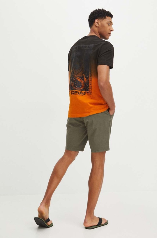 T-shirt bawełniany męski z nadrukiem kolor multicolor RS24.TSM901 multicolor RS24