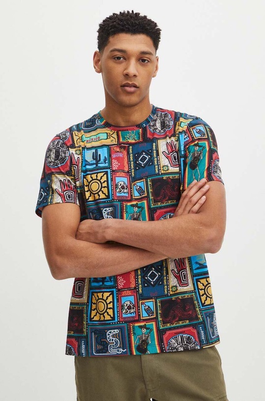 Bavlnené tričko pánske viacfarebná RS24.TSM905