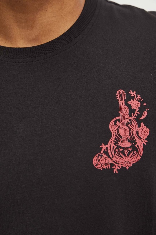 Bavlnené tričko pánske čierna farba RS24.TSM908 čierna