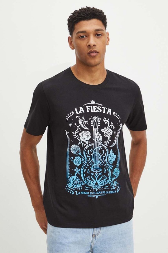 Medicine t-shirt bawełniany z elastanem czarny RS24.TSM909