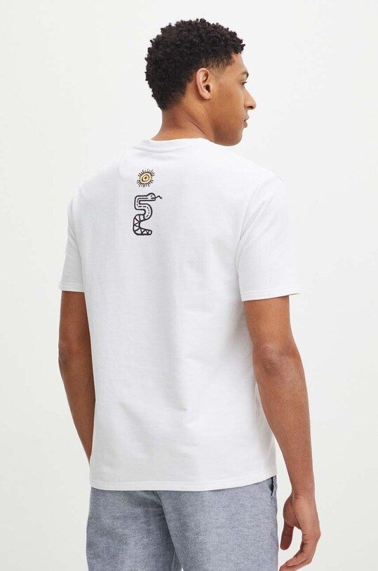 Odzież T-shirt męski z nadrukiem kolor biały RS24.TSM912 biały