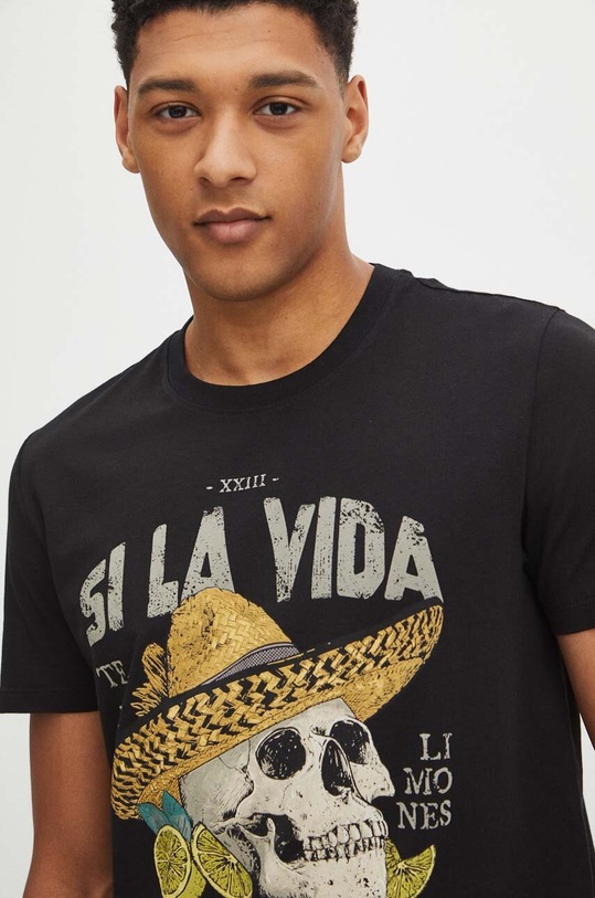 Medicine t-shirt bawełniany czarny RS24.TSM916