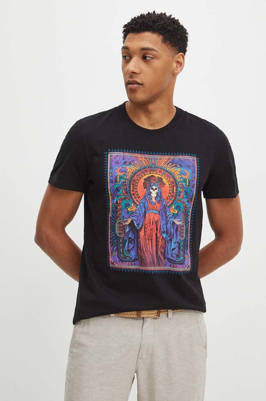 Medicine t-shirt bawełniany nadruk czarny RS24.TSM917