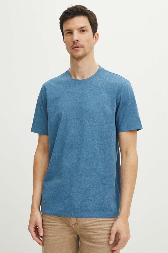 Tričko pánske tyrkysová farba okrúhly tyrkysová RS24.TSMA02