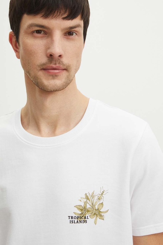 T-shirt męski kolor biały biały RS24.TSMA15