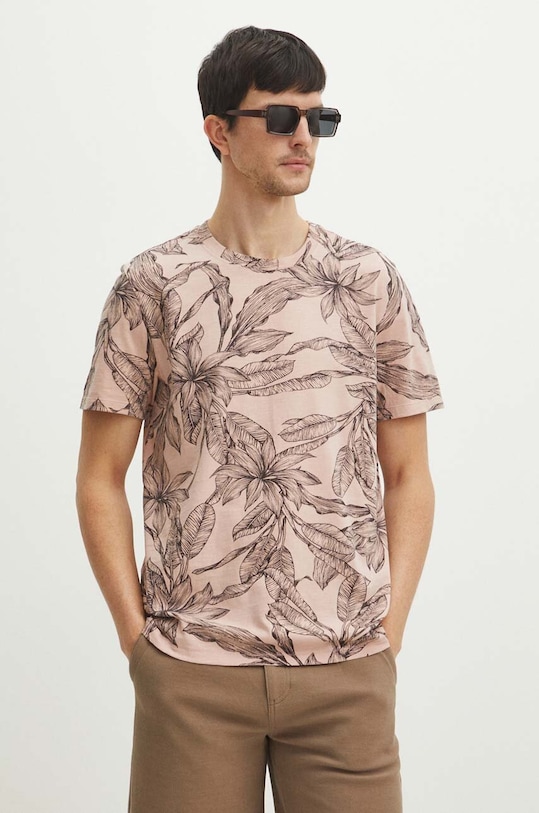 Medicine t-shirt bawełniany wzorzyste różowy RS24.TSMA25
