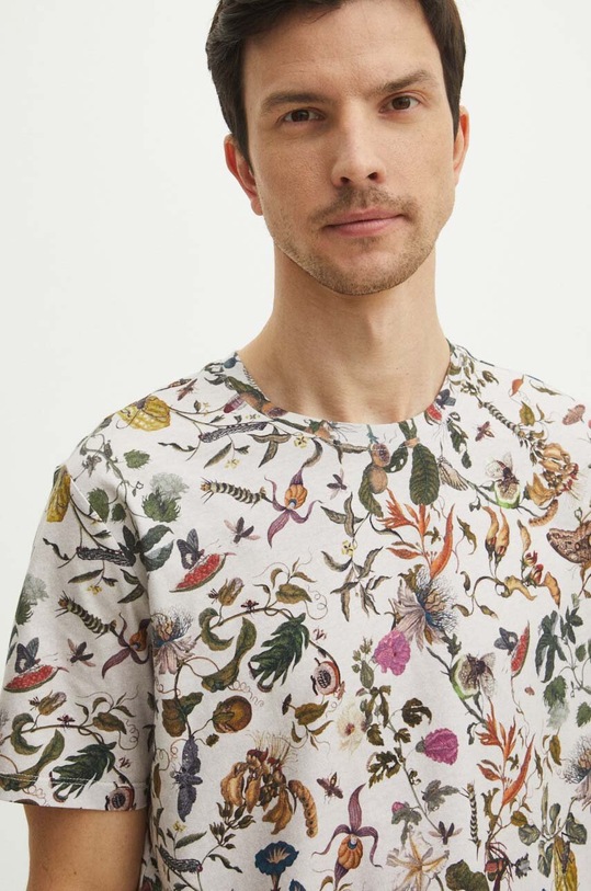 T-shirt bawełniany męski wzorzysty kolor multicolor multicolor RS24.TSMA30