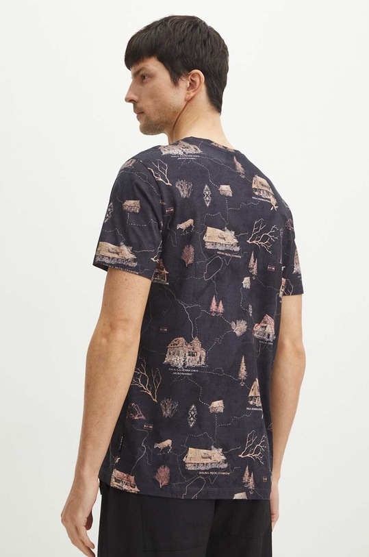 T-shirt bawełniany męski z kolekcji Tatrzański Park Narodowy x Medicine kolor czarny czarny RS24.TSMA50