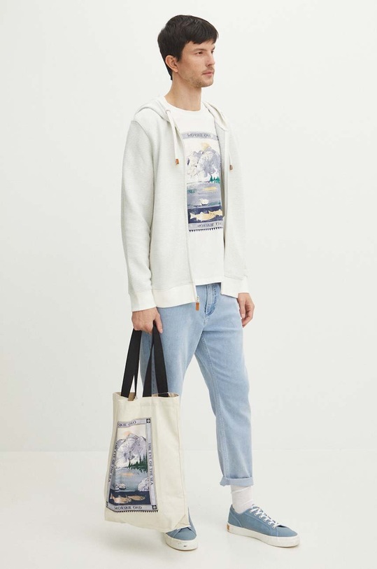 Odzież T-shirt bawełniany męski z kolekcji Tatrzański Park Narodowy x Medicine kolor beżowy RS24.TSMA58 beżowy