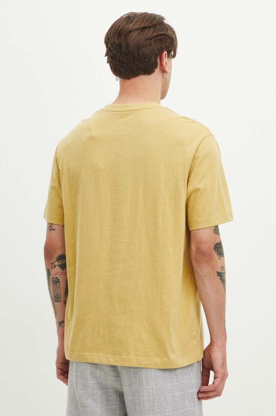 Odzież T-shirt bawełniany męski gładki kolor żółty RS24.TSMB05 żółty