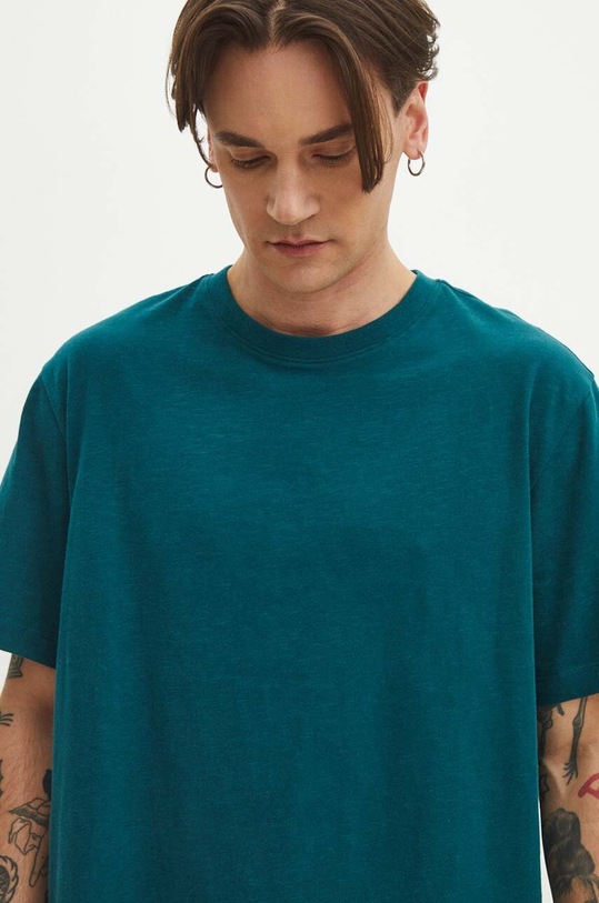 Bavlněné tričko tyrkysová barva tyrkysová RS24.TSMB05