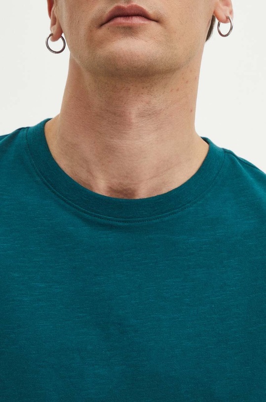 Bavlněné tričko tyrkysová barva RS24.TSMB05 tyrkysová