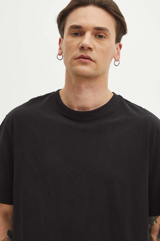T-shirt bawełniany męski gładki kolor szary szary RS24.TSMB05