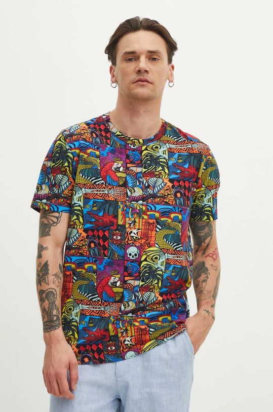 Bavlněné tričko pánské vícebarevná RS24.TSMB14