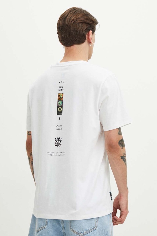 Oblečení Bavlněné tričko pánské bílá barva RS24.TSMB18 bílá