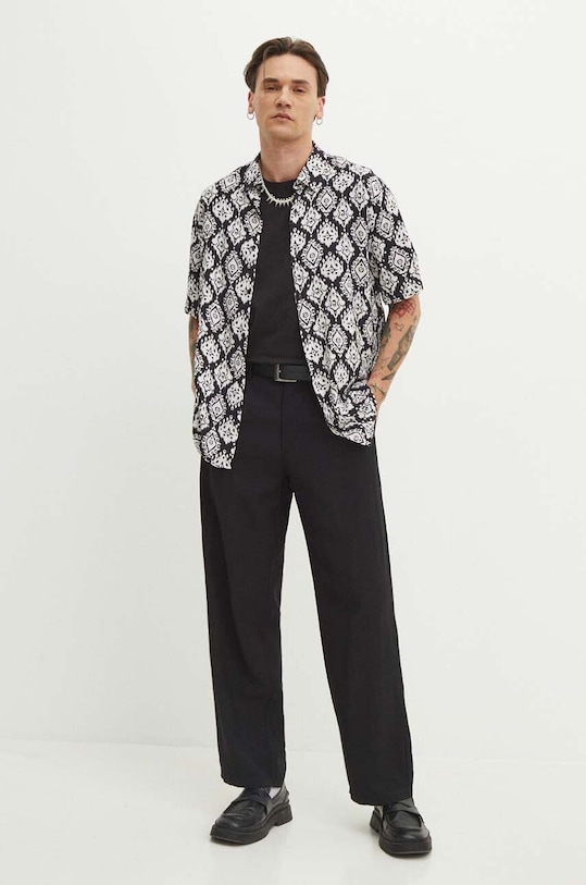 Bavlněné tričko pánské černá barva RS24.TSMB18 černá RS24