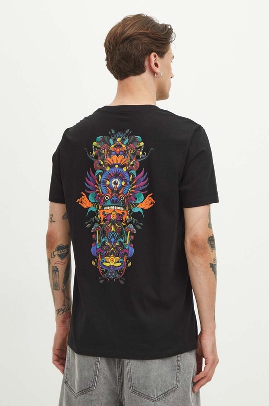 Bavlněné tričko černá barva černá RS24.TSMB20