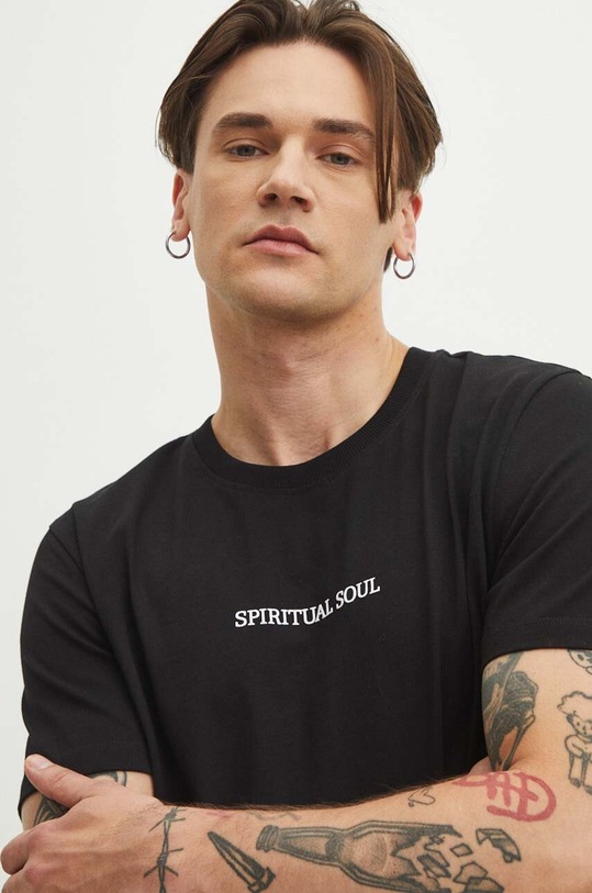 Bavlněné tričko černá barva RS24.TSMB20 černá