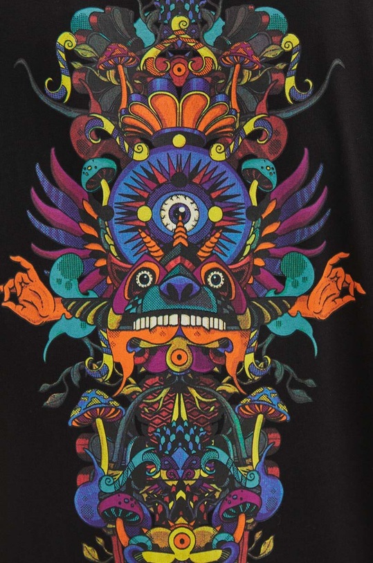 T-shirt bawełniany męski z nadrukiem kolor czarny RS24.TSMB20