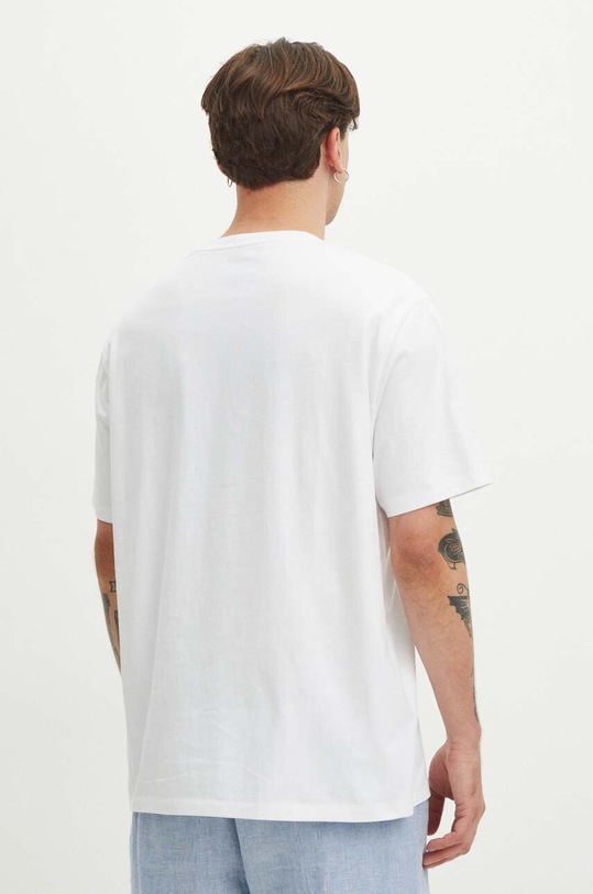 Odzież T-shirt bawełniany męski z nadrukiem kolor biały RS24.TSMB25 biały