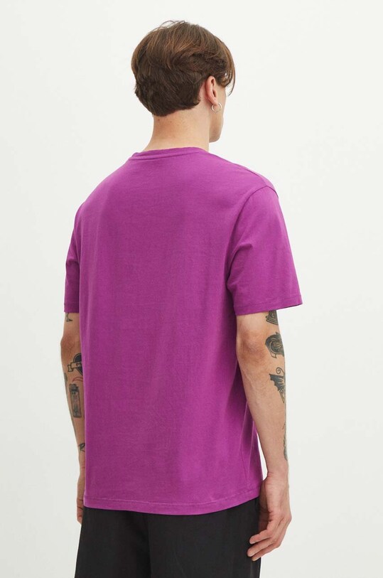 Odzież T-shirt bawełniany męski z nadrukiem kolor fioletowy RS24.TSMB25 fioletowy